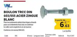 DomPro Boulon trcc din 603/555 acier zingue blanc offre