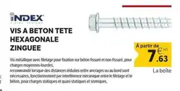 DomPro INDEX Vis a beton tete hexagonale zinguee offre