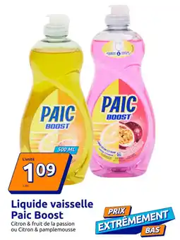 Action Liquide vaisselle paic boost offre