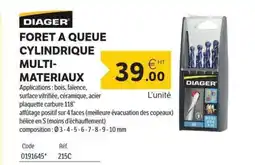 DomPro DIAGER Foret a queue cylindrique multi- materiaux offre