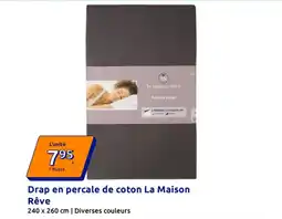 Action Drap en percale de coton la maison rêve offre