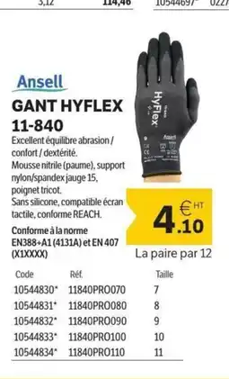 DomPro ANSELL Gant hyflex 11-840 offre