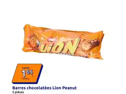 Action Barres chocolatées lion peanut offre