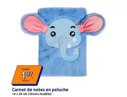 Action Carnet de notes en peluche offre