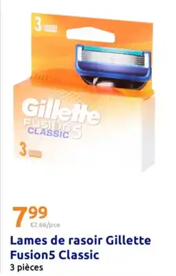 Action Lames de rasoir gillette fusion5 classic offre