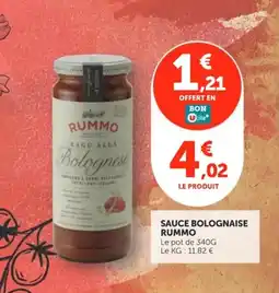 Utile RUMMO Sauce bolognaise offre