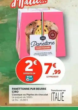 Utile CIRO Panettonne pur beurre offre