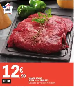 E.Leclerc Viande bovine : steak à griller offre