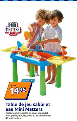 Action Table de jeu sable et eau offre