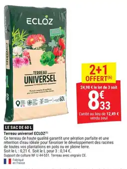 Gamm vert Terreau universel ecloz offre