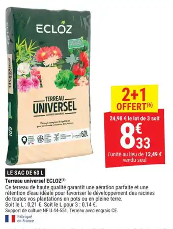 Terreau universel ecloz