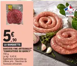E.Leclerc CHARCUTERIE DU QUERCY Saucisse fine artisanale offre