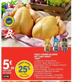 E.Leclerc LOUÉ Poulet fermier du maine igp label rouge offre