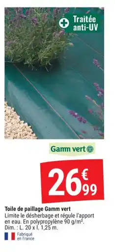Gamm vert Toile de paillage gamm vert offre