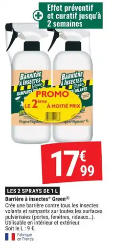 Gamm vert Barrière à insectes green offre