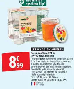 Gamm vert Pots à confiture invivo nous on sème offre