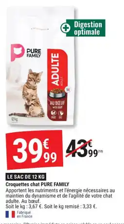 Gamm vert Croquettes chat pure family offre