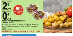 E.Leclerc TROPIC APÉRO Olives vertes dénoyautées offre
