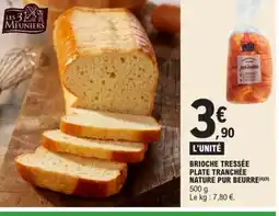 E.Leclerc Brioche tressée plate tranchée nature pur beurre offre