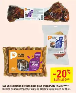 Gamm vert Sur une sélection de friandises pour chien pure family offre