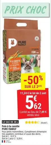 Gamm vert Foin à la carotte pure family offre