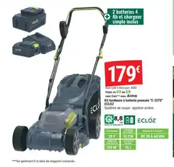 Gamm vert Kit tondeuse à batterie poussée e-33td ecloz offre