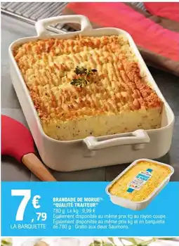 E.Leclerc QUALITÉ TRAITEUR Brandade de morue offre