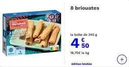 Picard 8 briouates offre