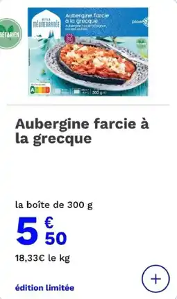Picard Aubergine farcie à la grecque offre