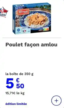 Picard Poulet façon amlou offre