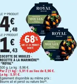 E.Leclerc ROYAL Cocotte de moules - recette à la marinière offre