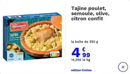 Picard Tajine poulet semoule olive citron confit offre