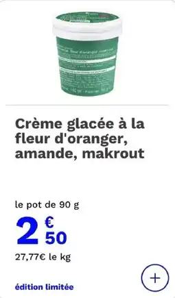 Picard Crème glacée à la fleur d'oranger amande makrout offre