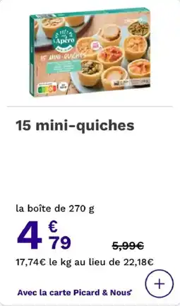 Picard 15 mini-quiches offre
