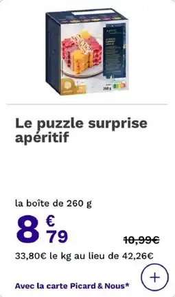 Picard Le puzzle surprise apéritif offre