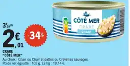 E.Leclerc CÔTÉ MER Crabe offre