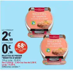 E.Leclerc MOUETTES D'ARVOR Rillettes de poisson offre