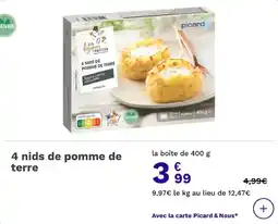Picard 4 nids de pomme de terre offre