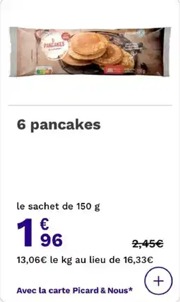 Picard 6 pancakes offre