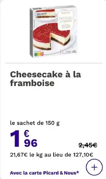 Cheesecake à la framboise