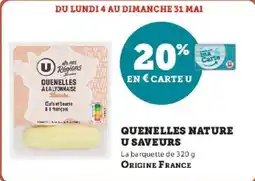 Super U Quenelles nature u saveurs offre
