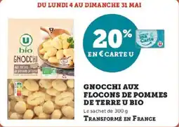 Super U Gnocchi aux flocons de pommes de terre u bio offre