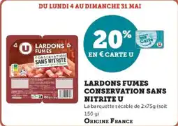 Super U Lardons fumes conservation sans nitrite u offre