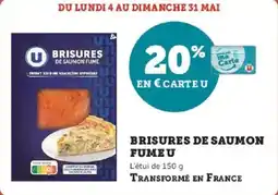 Super U Brisures de saumon fume u offre