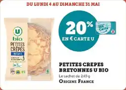 Super U Petites crepes bretonnes u bio offre