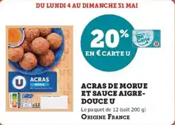 Super U Acras de morue et sauce aigre- douce u offre