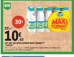 E.Leclerc LACTEL Lait uht bio demi-écrémé maxi format offre