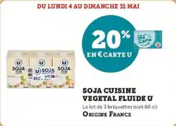 Super U Soja cuisine vegetal fluide u offre