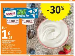 E.Leclerc BASKALIA Yaourt nature offre