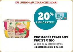 Super U Fromages frais aux fruits u bio offre